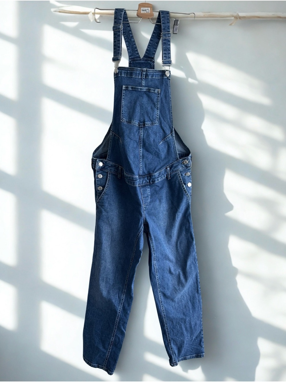 GAP Maternity Classic Blue Denim Overalls - Picture 1 of 8